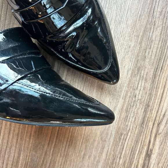 Halogen Black Patent Leather Heeled Loafers | 8.5 - Picture 3 of 9